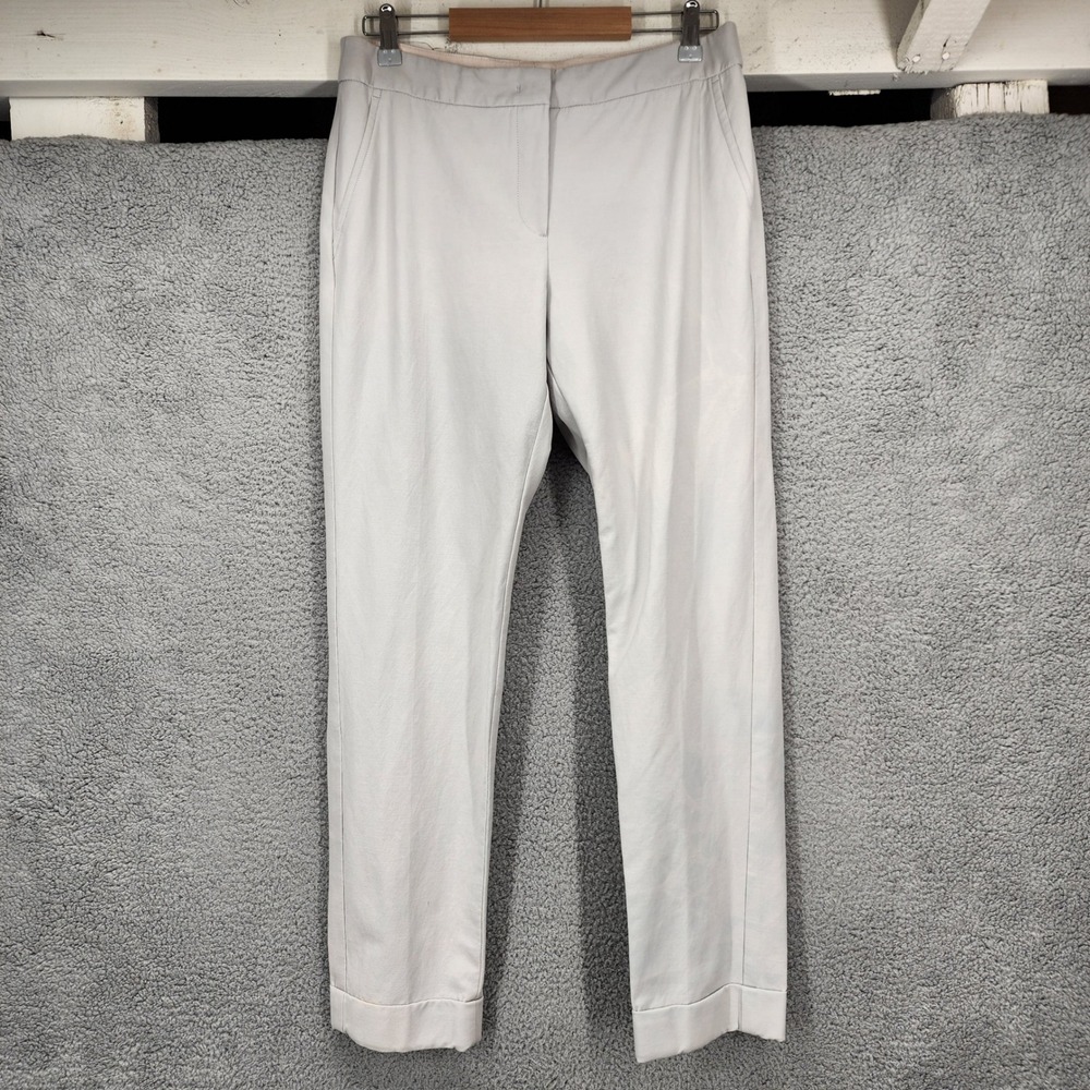 Armani Collezioni Women‎ Light Gray Flat Front Tailored Dress Pants Size 10